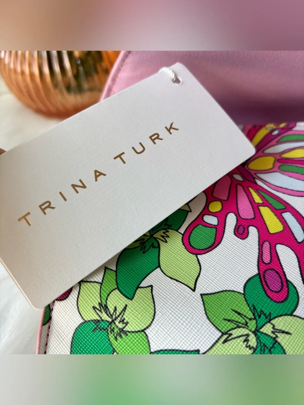 Trina Turk Women Clutch Purse in  “Butterfly” Print  Multicolored NWOT